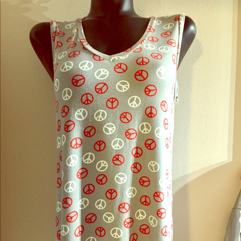 Twiggy London Size Large Peace Tank Signed w Love